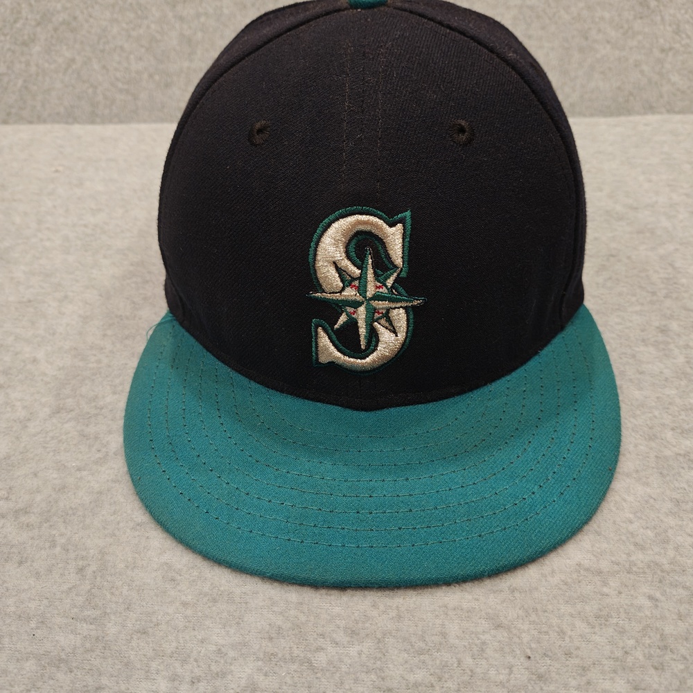 Seattle Mariners Hat Cap Fitted Mens 7 5/8 Blue MLB Baseball 59FIFTY New Era